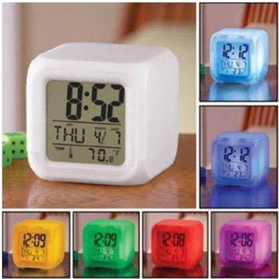 Pink Tokri Digital Color Changing, Table Alarm Clock