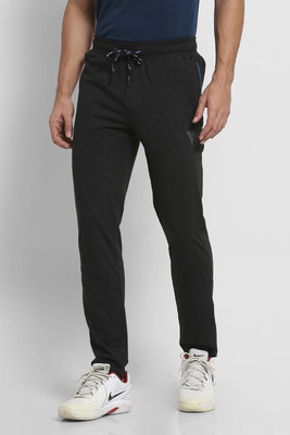 VAN HEUSEN Athleisure Men Grey Solid Smart Tech Easy Stain Release Track Pants Solid Men Black Track Pants