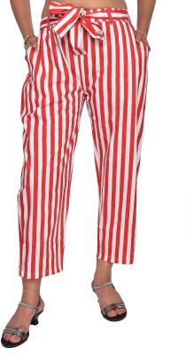 Ritika Regular Fit Women Red, White Trousers