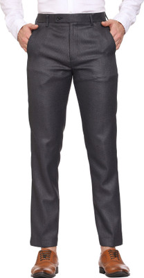 Maleno Slim Fit Men Black Trousers