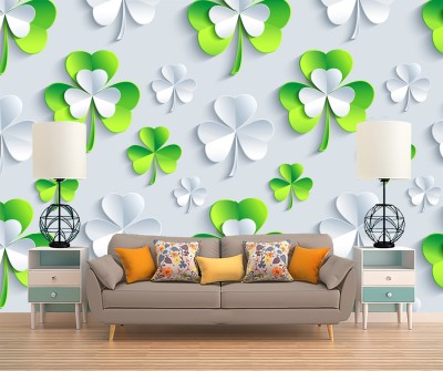 ALL DECORATIVE DESIGN Decorative Green, White, Grey Wallpaper(245 cm x 40 cm)
