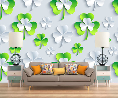 ALL DECORATIVE DESIGN Vinyl Decorative Green, White, Grey Wallpaper(L x W: 245 cm x 40 cm)
