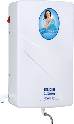 KENT 11138 Smart | 4 Stage Smart Online Water Purifier | Wall Mountable | High Purification Upto 60 L/hr UV Water Purifier(White)