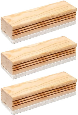 YAJNAS Non Magnetic Wooden Dusters(Set of: 3, Multicolor)