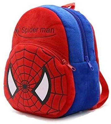 Zuegen Soft Toy Bag SpiderMan Plush Bag For Cute Kids 2-5 Years Plush Bag 11 L Backpack(Red)