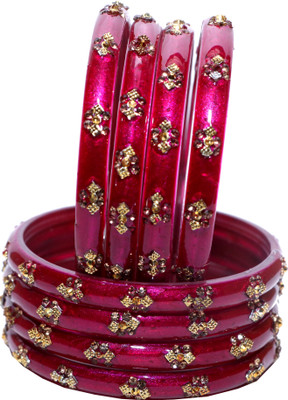 Shubhlaxmi Glass Bangle Set(Pack of 8)