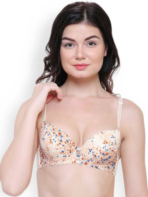 Zylum Fashion Seemles Padded Push Up Bra Women Push-up Lightly Padded Bra(Beige)