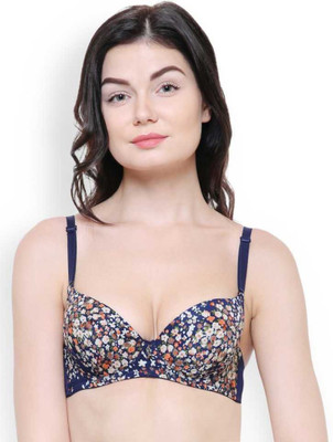 Zylum Fashion Seemles Padded Push Up Bra Women Push-up Lightly Padded Bra(Blue)