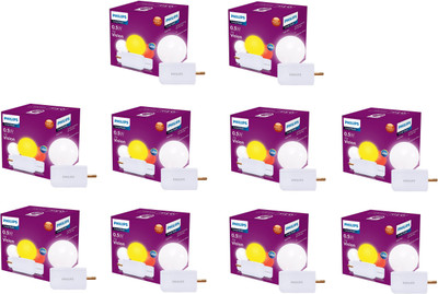PHILIPS 0.5 W Basic Decorative Plug & Play Night Bulb(White, Pack of 10)
