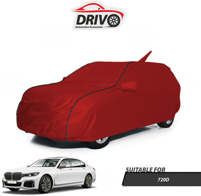 Drivo Car Cover For BMW 720D (Without Mirror Pockets)(Red)