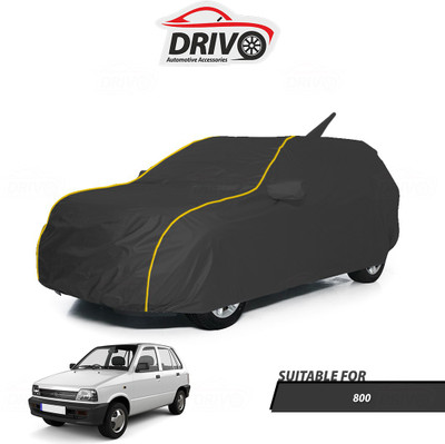 Drivo Car Cover For Maruti 800 (With Mirror Pockets)(Grey)