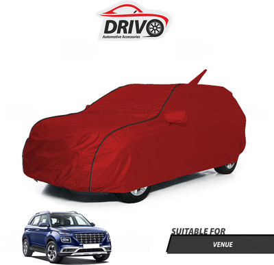 Drivo Car Cover For Hyundai Venue (Without Mirror Pockets)(Red)