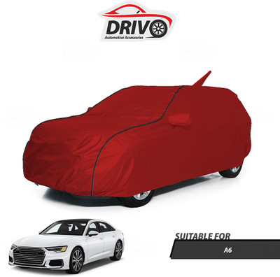 Drivo Car Cover For Audi A6 (Without Mirror Pockets)(Red)