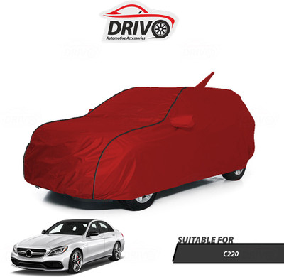 DREVO Car Cover For Mercedes Benz C220 (Without Mirror Pockets)(Red)