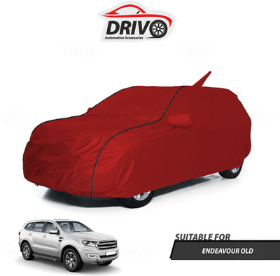 Drivo Car Cover For Ford Endeavour (Without Mirror Pockets)(Red)