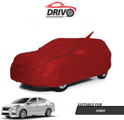 Drivo Car Cover For Nissan Sunny (Without Mirror Pockets)(Red)