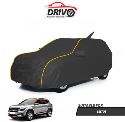 Drivo Car Cover For Kia SELTOS (With Mirror Pockets)(Grey)