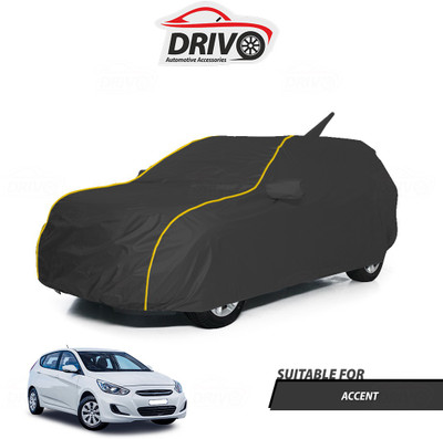 Drivo Car Cover For Hyundai Accent (With Mirror Pockets)(Grey)