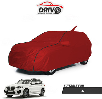 Drivo Car Cover For BMW X3 (Without Mirror Pockets)(Red)