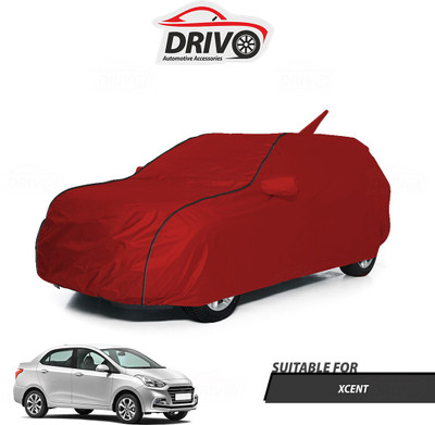 Drivo Car Cover For Hyundai Xcent (Without Mirror Pockets)(Red)