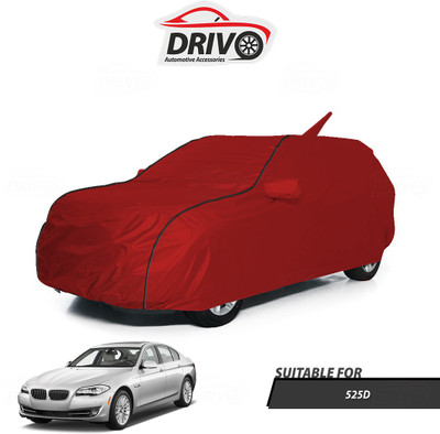 Drivo Car Cover For BMW 5 Series 525d (Without Mirror Pockets)(Red)