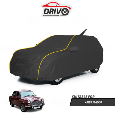 Drivo Car Cover For HM Ambassador (With Mirror Pockets)(Grey)