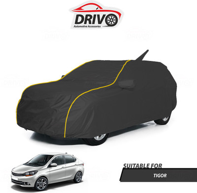 Drivo Car Cover For Tata Tigor (With Mirror Pockets)(Grey)