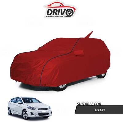 Drivo Car Cover For Hyundai Accent (Without Mirror Pockets)(Red)