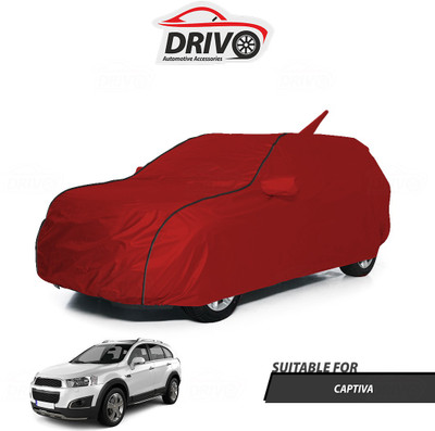 Drivo Car Cover For Chevrolet Captiva (Without Mirror Pockets)(Red)