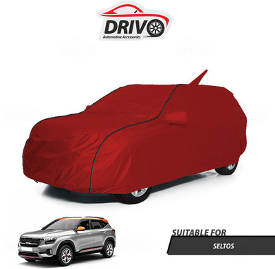 Drivo Car Cover For Kia SELTOS (Without Mirror Pockets)(Red)