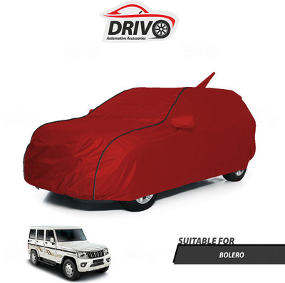 Drivo Car Cover For Mahindra Bolero (Without Mirror Pockets)(Red)