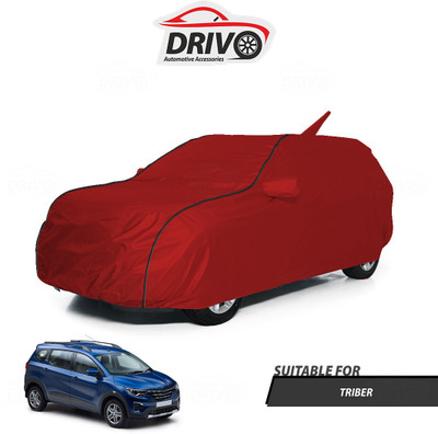 Drivo Car Cover For Renault Triber (Without Mirror Pockets)(Red)