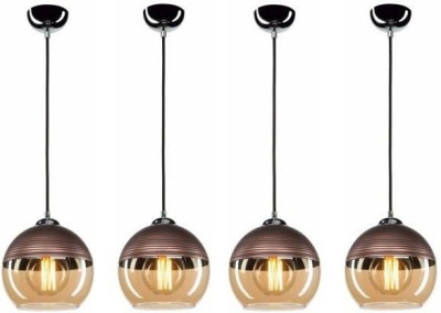 Onecya Royal Fancy Hanging Lights (Pendant Lights) Lamp Shade (Glass) Chandelier Ceiling Lamp(Black, Brown)