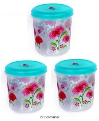 Homix Plastic Tea Coffee & Sugar Container  - 7 L(Pack of 3, Blue)