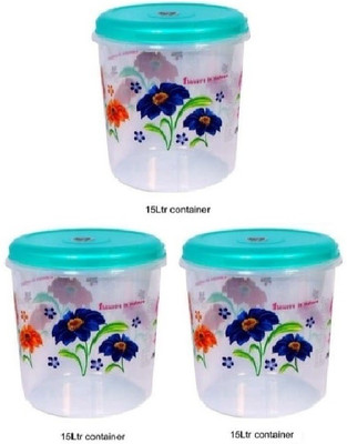 Homix Plastic Utility Container  - 15 L(Pack of 3, Blue)