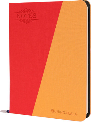 Jhingalala PU Leather Finish Hard Bound Executive Notebook Diary Regular Notebook Ruled 310 Pages(Red)