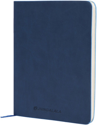 Jhingalala PU Leather Finish Hard Bound Executive Notebook Diary Regular Notebook Ruled 170 Pages(Blue)