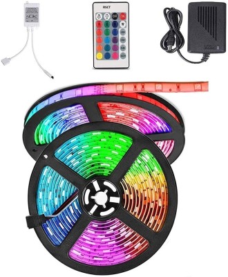 Buram 300 LEDs 4 m Multicolor Color Changing, Flickering, Steady Strip Rice Lights(Pack of 1)