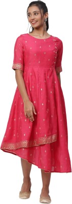 RANGRITI Women Gathered Pink Dress