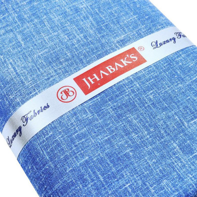 JHABAK'S Cotton Blend Self Design Shirt Fabric