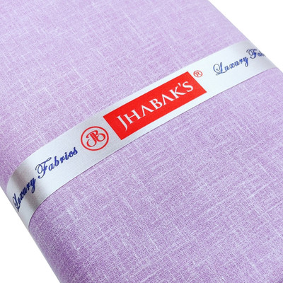 JHABAK'S Cotton Blend Self Design Shirt Fabric