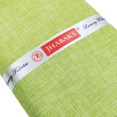JHABAK'S Cotton Blend Self Design Shirt Fabric