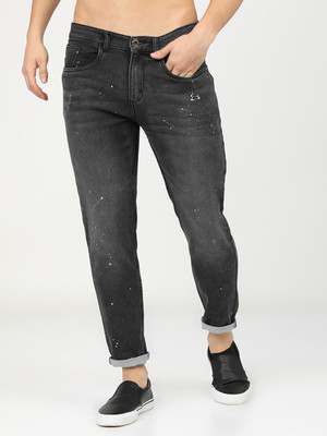 HIGHLANDER Tapered Fit Men Black Jeans
