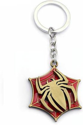 Deethyas Fashion Marvel avengers Spiderman Logo Red 360 Degree Rotating Key Chain