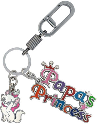 SHOKY LOOKS Multicolor Papa princess with high quality locking lock along with cute cat good looking light weight collective Key Chain