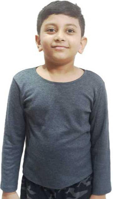 sidmo Top For Boys & Girls(Grey, Pack of 1)