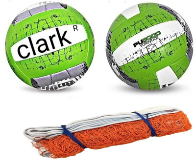 clark 8877 pu green 5000 volleyball combo with net Volleyball Kit