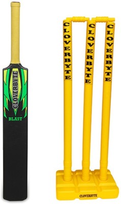 CLOVERBYTE Blast Cricket Set of Hard Plastic Cricket Bat And Cricket Wicket ( Plastic Bat + Wicket) Cricket Kit