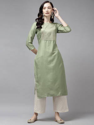 88% OFF on Indo Era Women Self Design Straight Kurta(Green) 88% OFF on Indo Era Women Self Design Straight Kurta(Green)