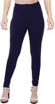 Poonam Enterprises Ankle Length  Western Wear Legging(Dark Blue, Solid)